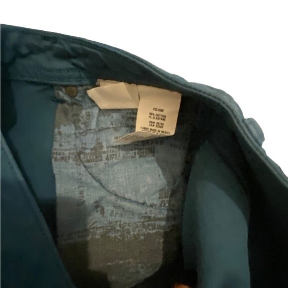 Volcom youth slim straight skater jeans size 26 or juniors size 1 teal blue NWOT - Picture 10 of 10